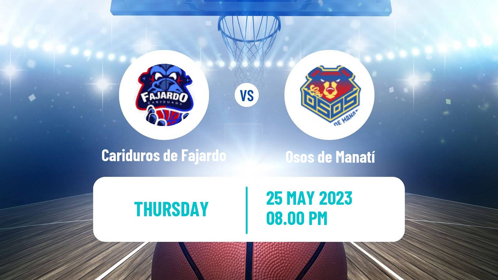 Basketball Puerto Rican BSN Cariduros de Fajardo - Osos de Manatí
