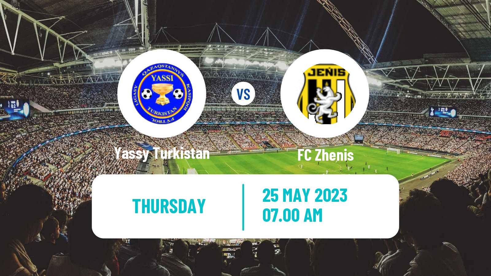 Soccer Kazakh First Division Turkistan - Zhenis