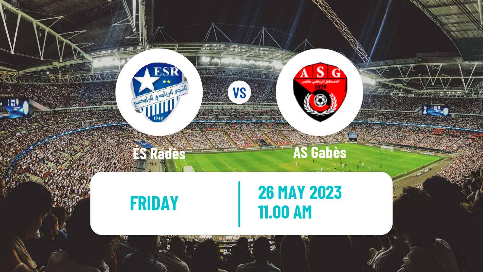 Soccer Tunisian Ligue 2 Radès - Gabès