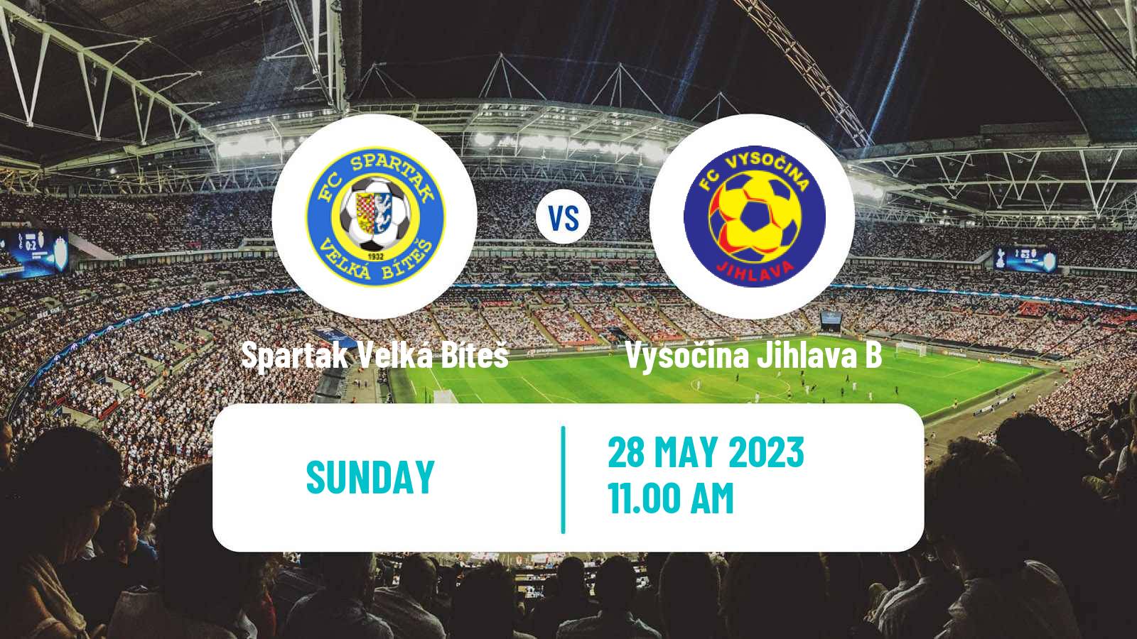 Soccer Czech Division D Spartak Velká Bíteš - Vysočina Jihlava B