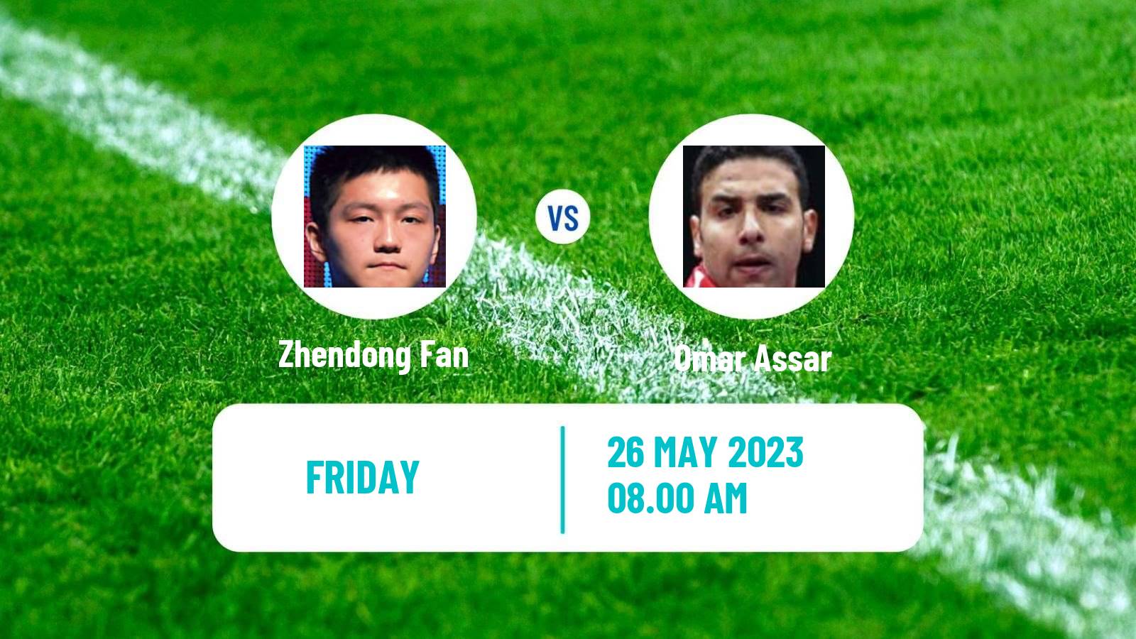 Table tennis World Championships Men Zhendong Fan - Omar Assar