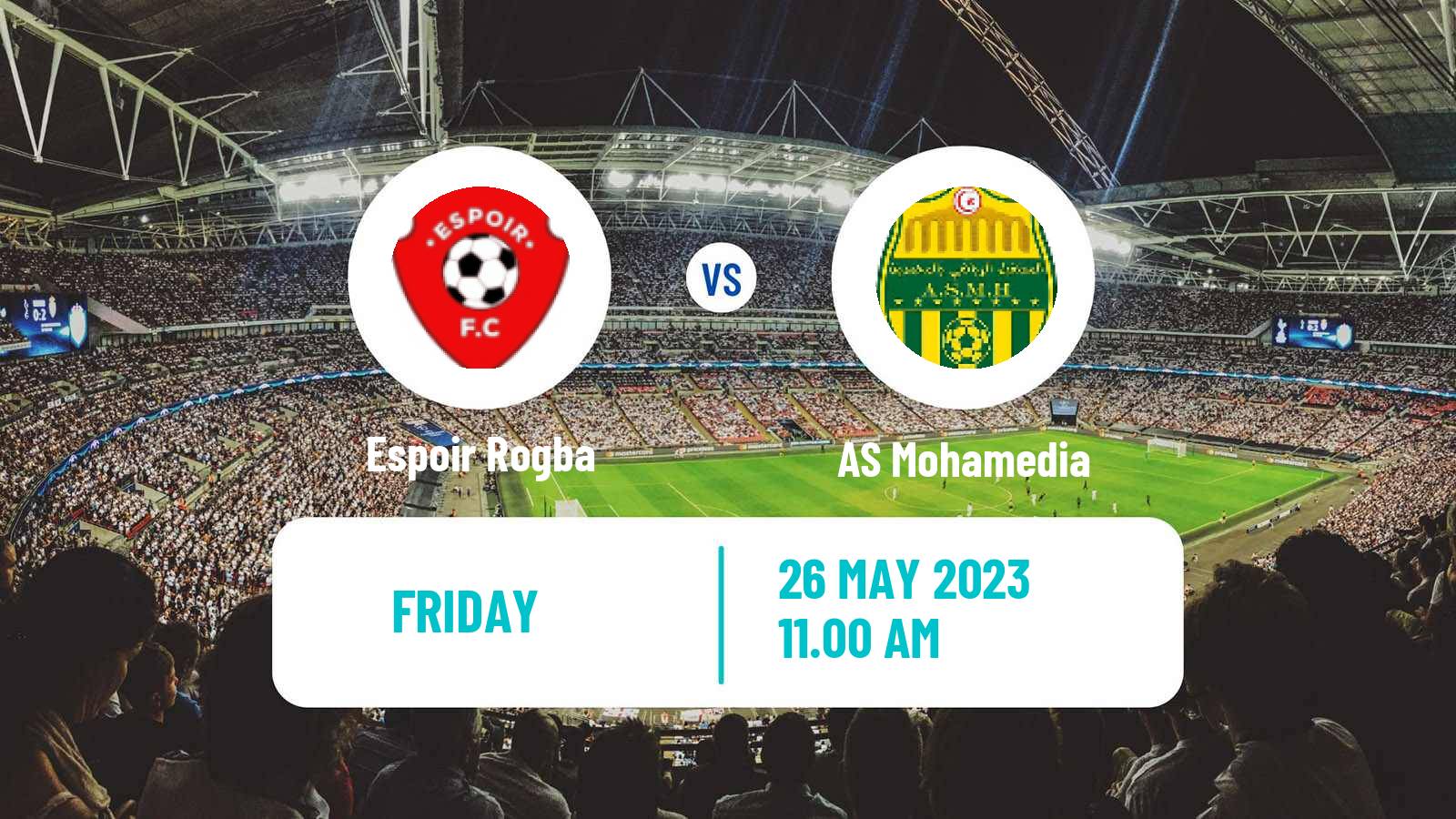 Soccer Tunisian Ligue 2 Espoir Rogba - AS Mohamedia