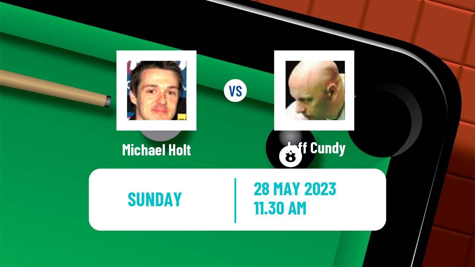 Snooker Qualifying School 1 Michael Holt - Jeff Cundy