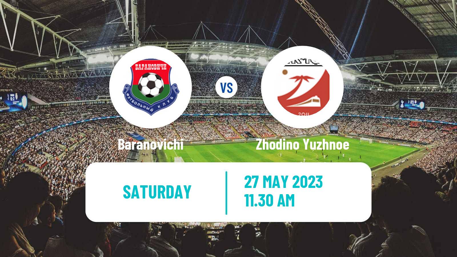 Soccer Belarusian Pershaya Liga Baranovichi - Zhodino Yuzhnoe