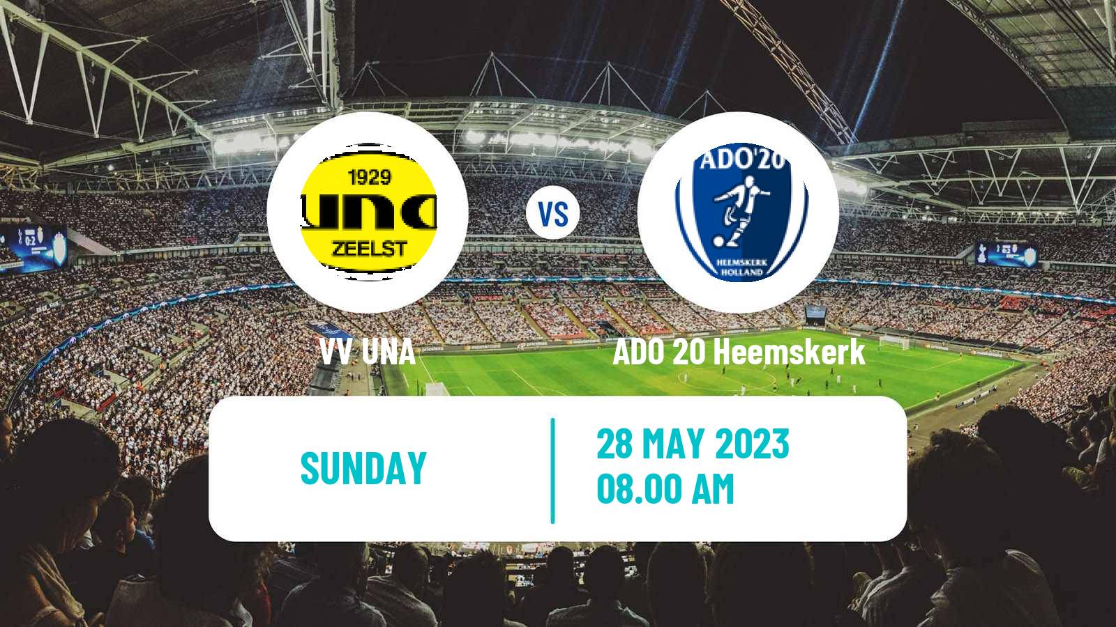 Football Dutch Derde Divisie UNA - ADO 20 Heemskerk