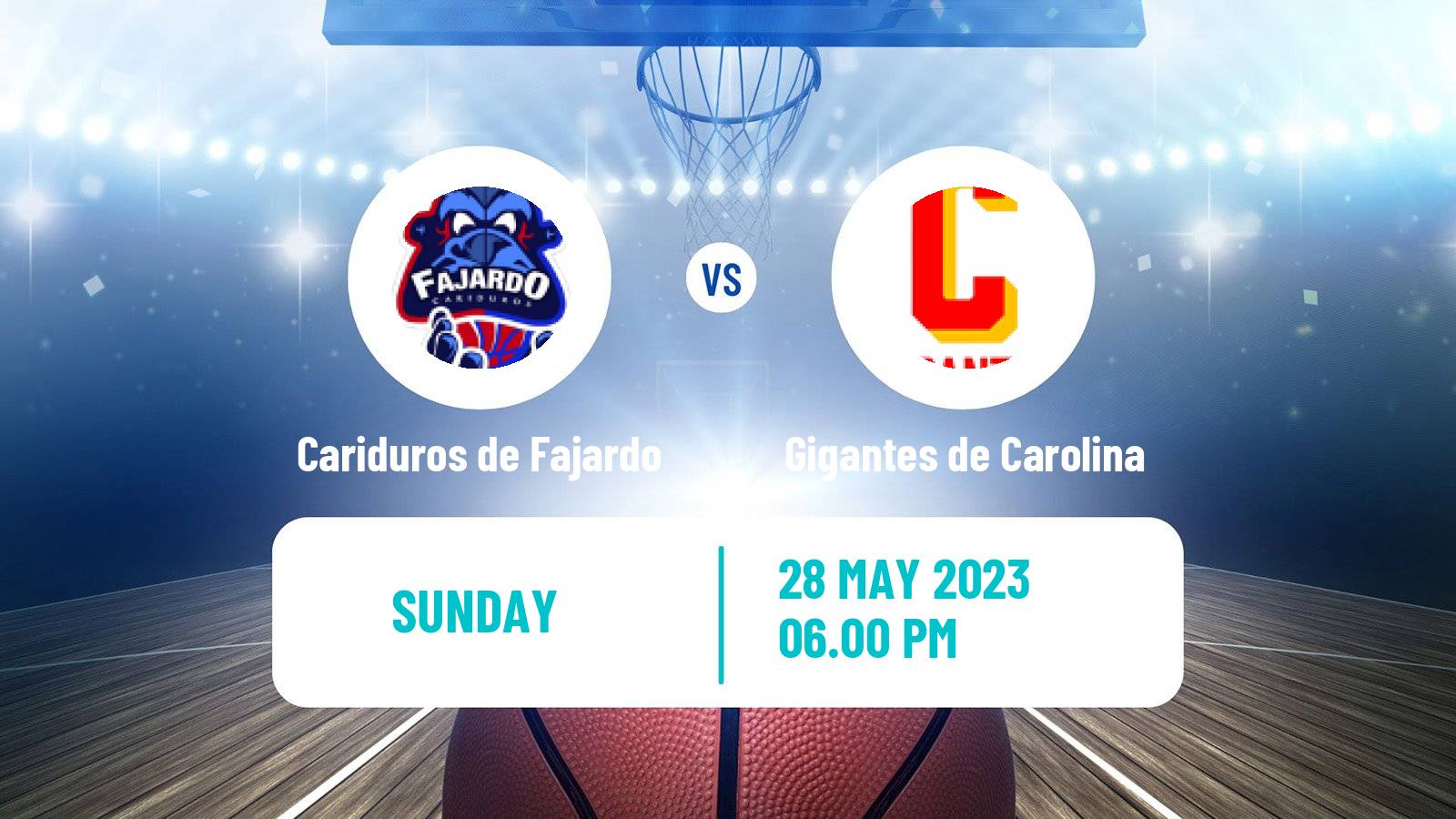 Basketball Puerto Rican BSN Cariduros de Fajardo - Gigantes de Carolina