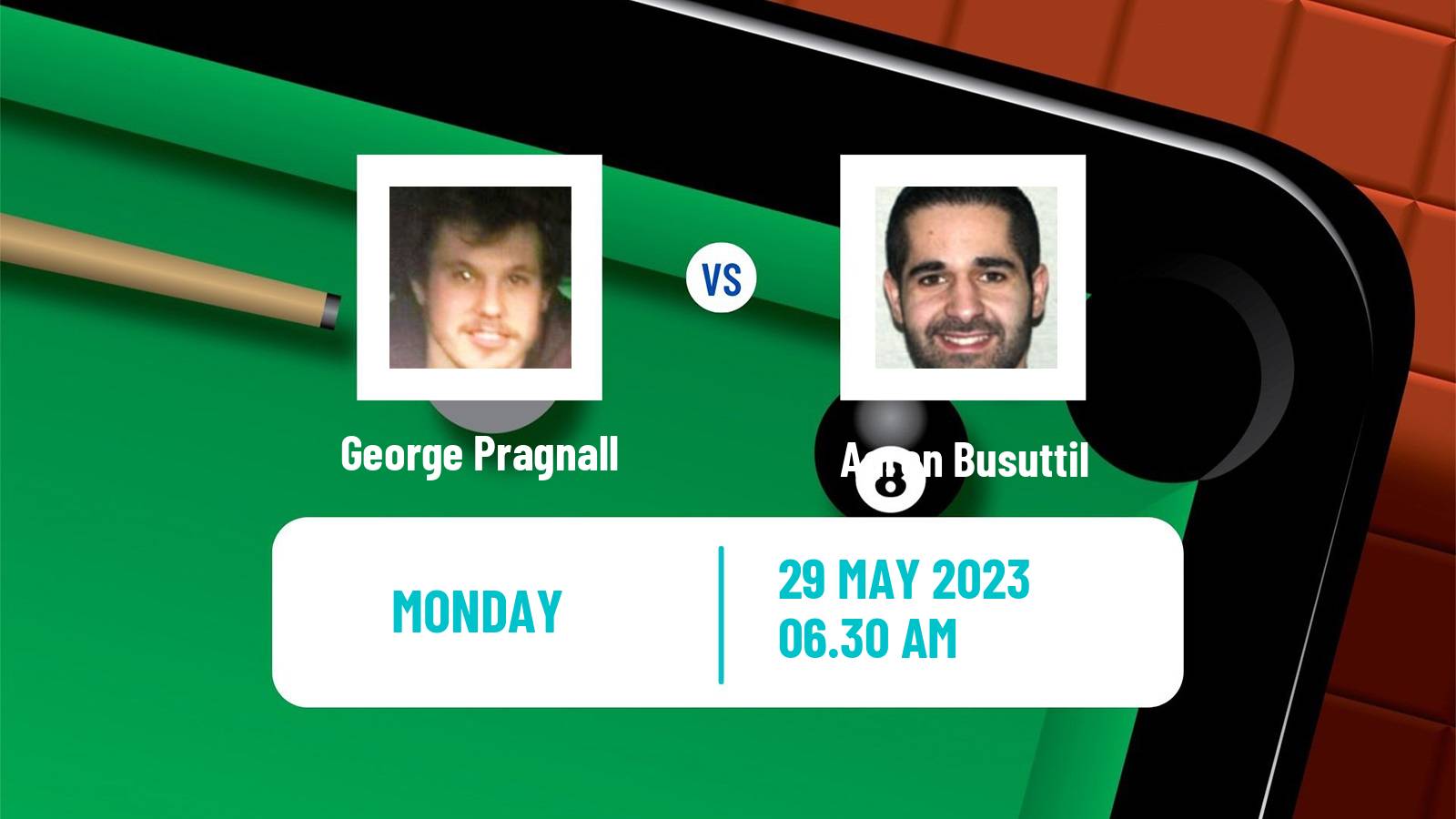 Snooker Qualifying School 1 George Pragnall - Aaron Busuttil