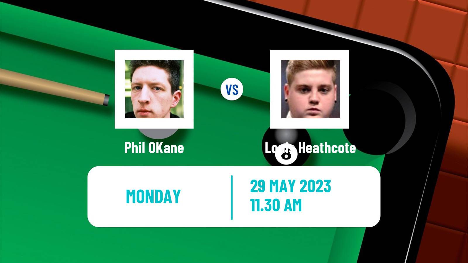 Snooker Qualifying School 1 Phil OKane - Louis Heathcote