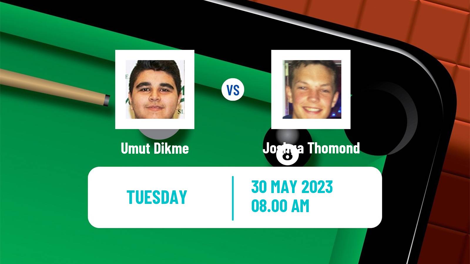 Snooker Qualifying School 1 Umut Dikme - Joshua Thomond