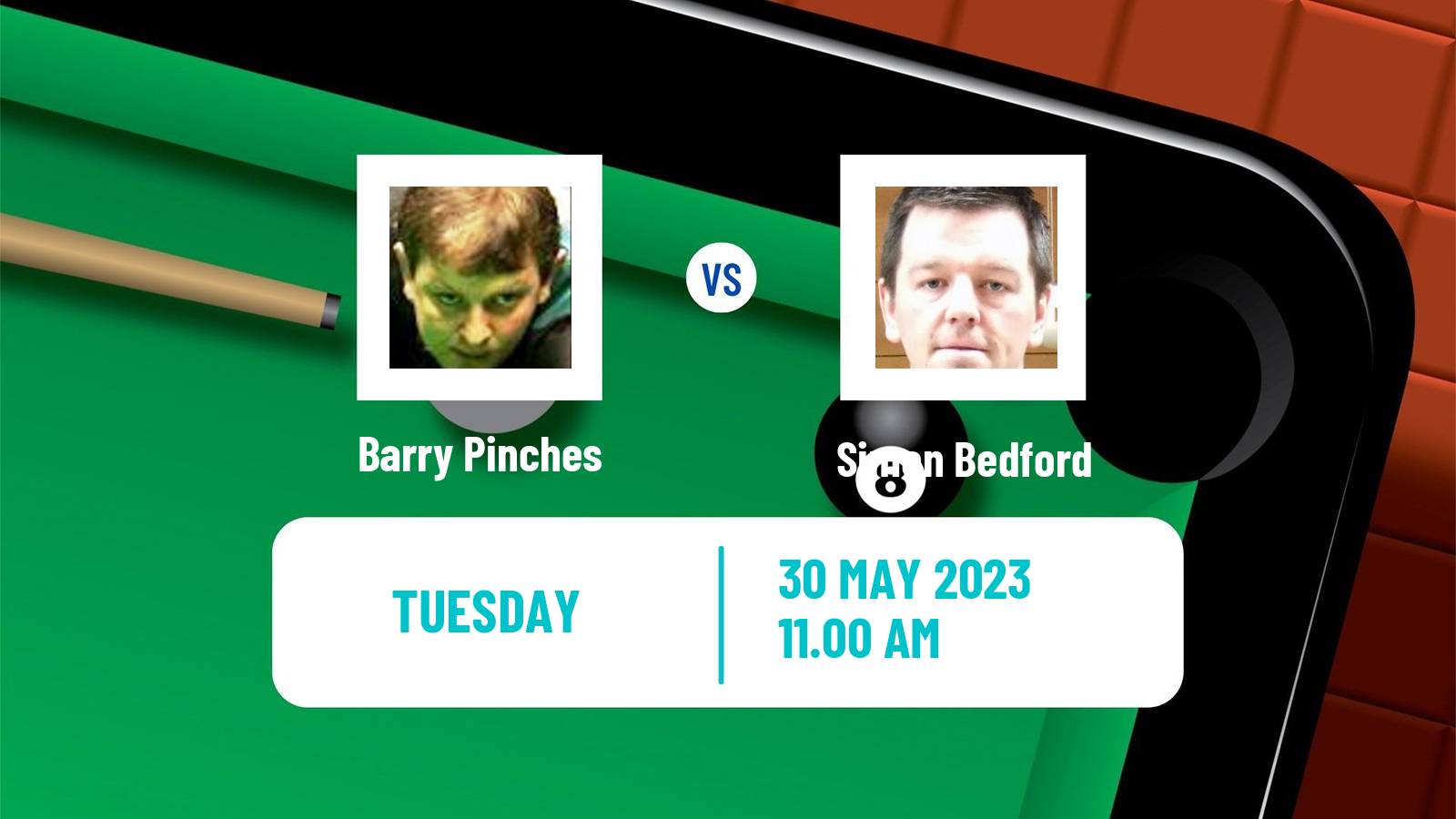Snooker Qualifying School 1 Barry Pinches - Simon Bedford