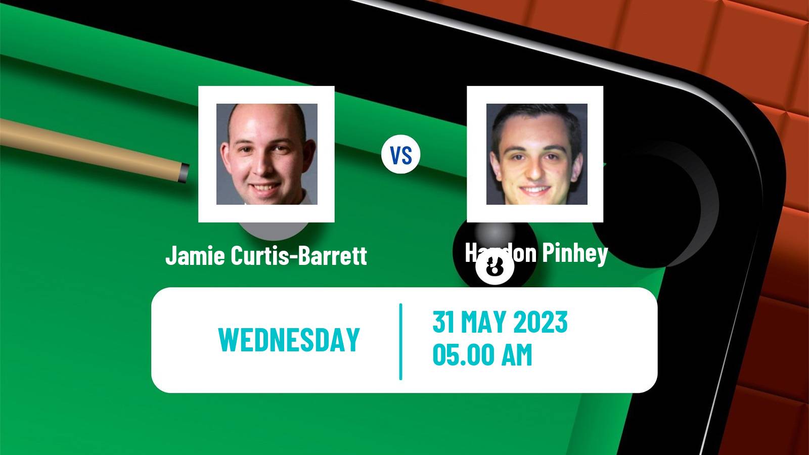 Snooker Qualifying School 1 Jamie Curtis-Barrett - Haydon Pinhey