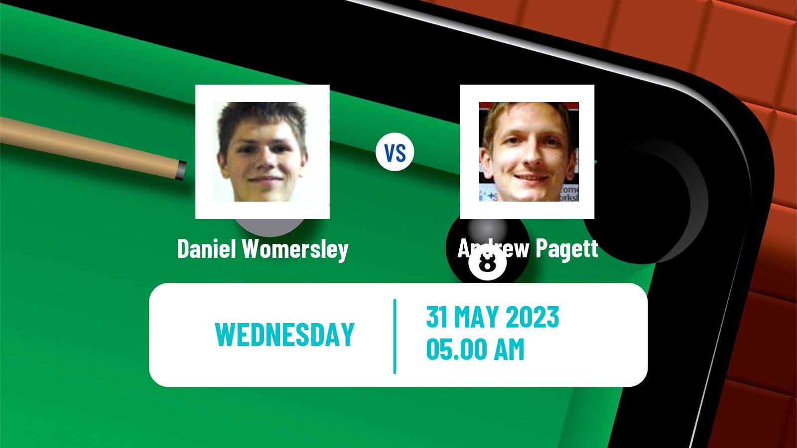 Snooker Qualifying School 1 Daniel Womersley - Andrew Pagett