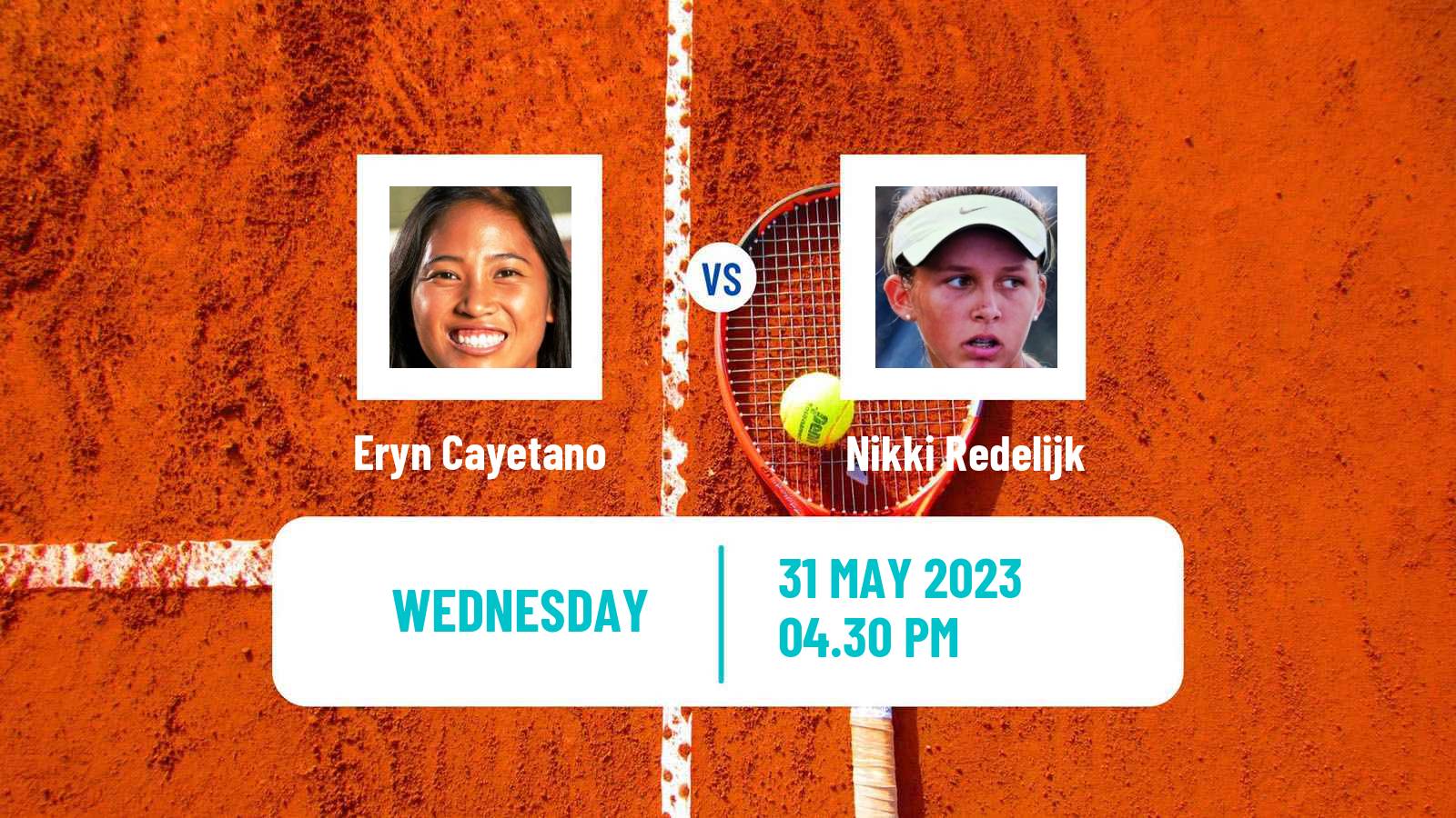 Tennis ITF W15 Rancho Santa Fe Ca Women Eryn Cayetano - Nikki Redelijk