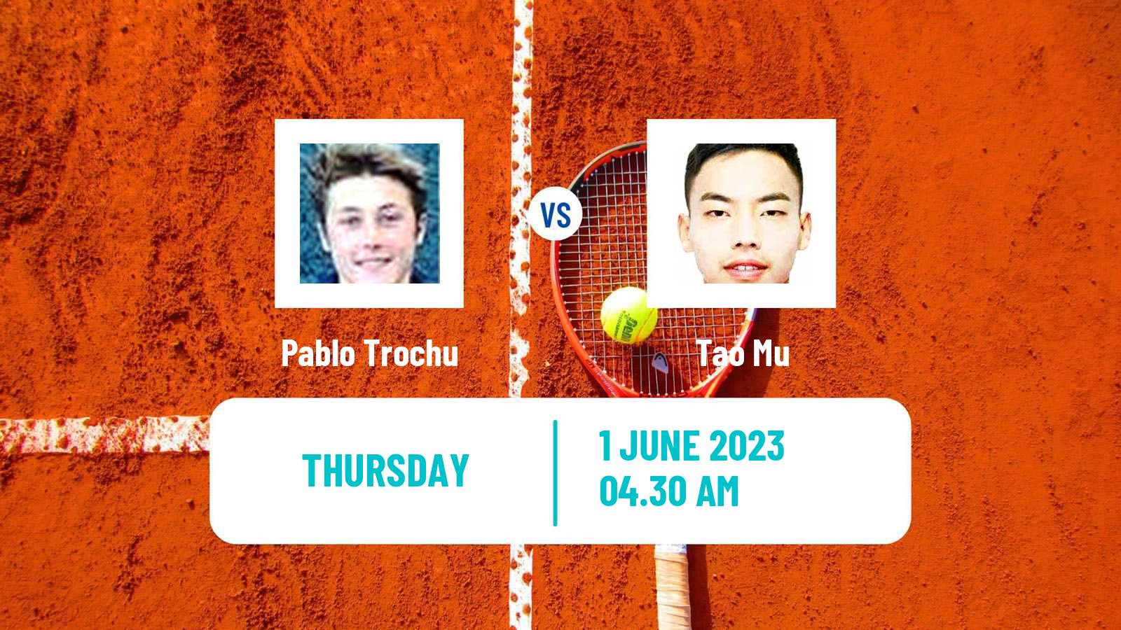 Tennis ITF M15 Monastir 22 Men Pablo Trochu - Tao Mu