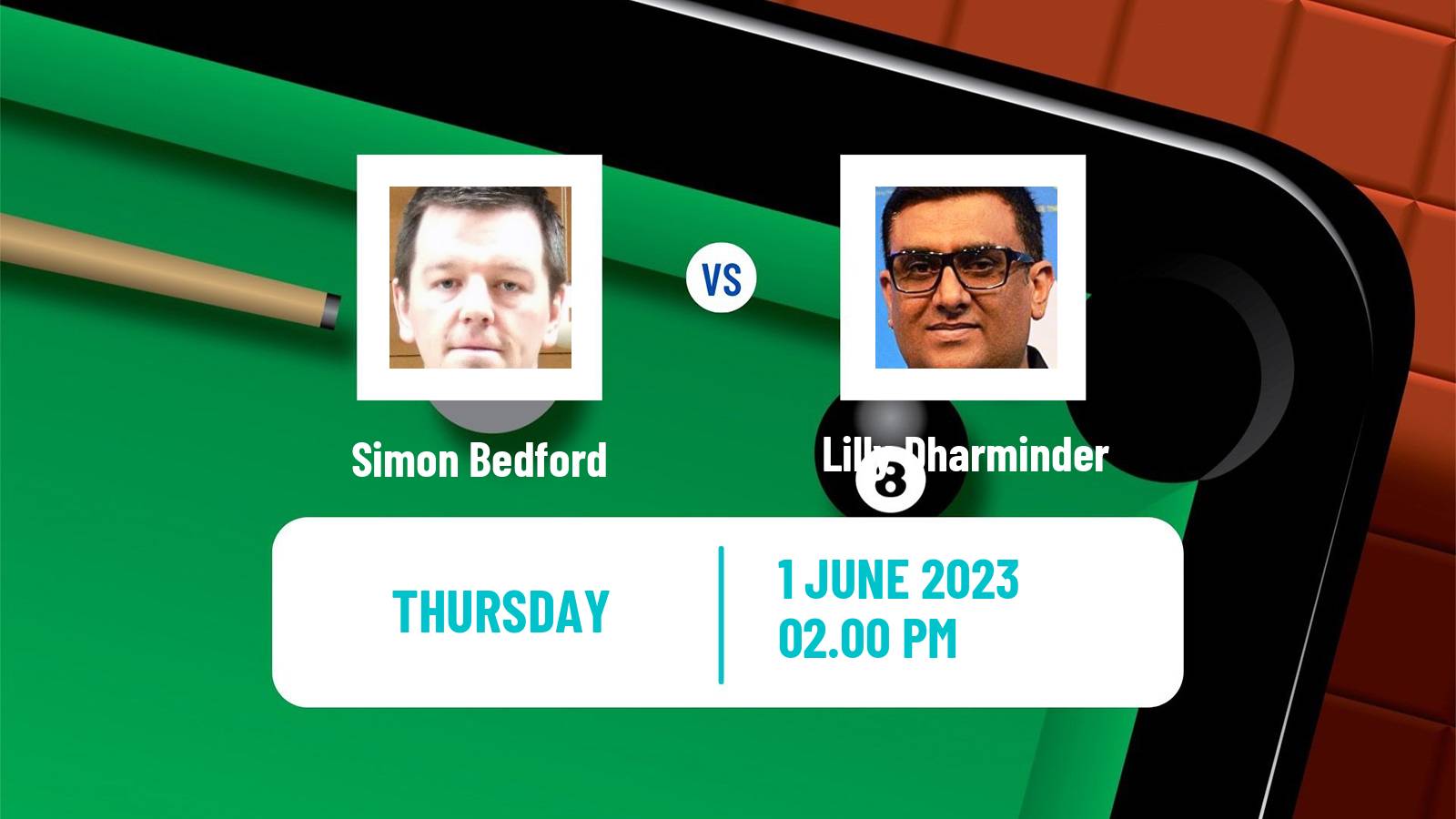 Snooker Qualifying School 2 Simon Bedford - Lilly Dharminder