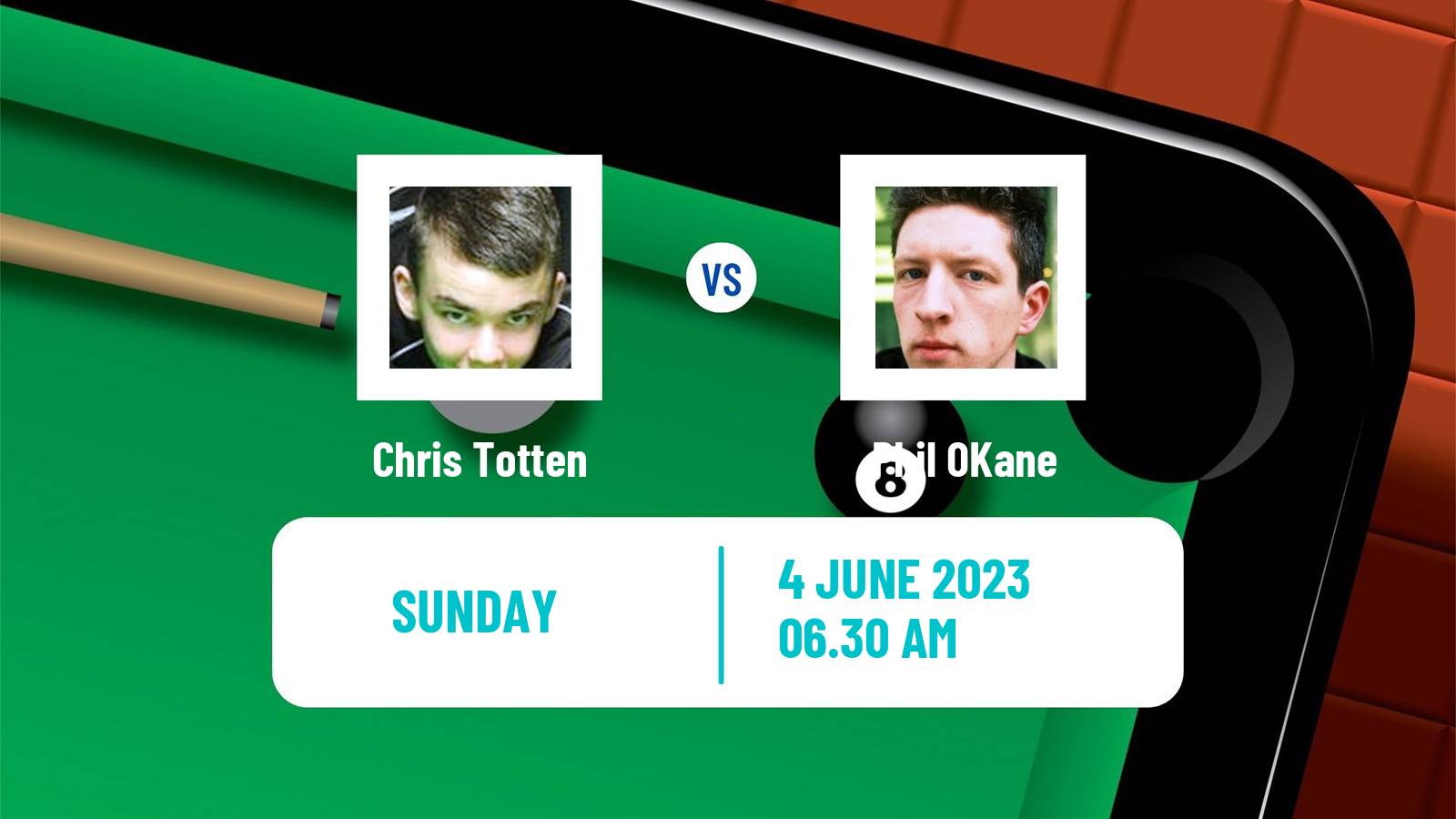 Snooker Qualifying School 2 Chris Totten - Phil OKane
