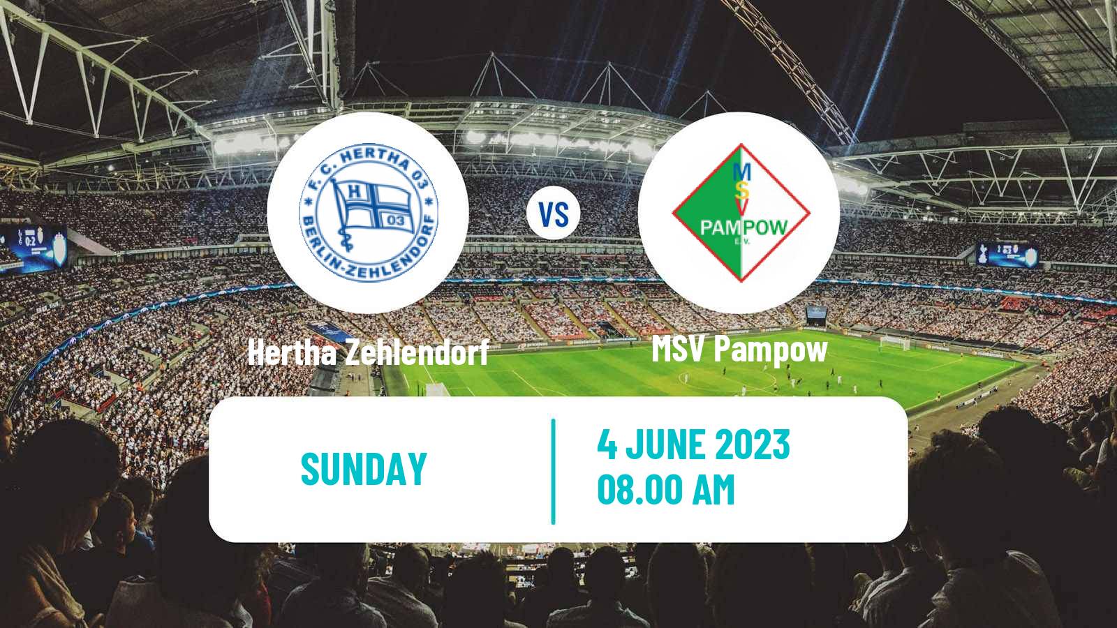 Soccer German Oberliga NOFV-Nord Hertha Zehlendorf - Pampow