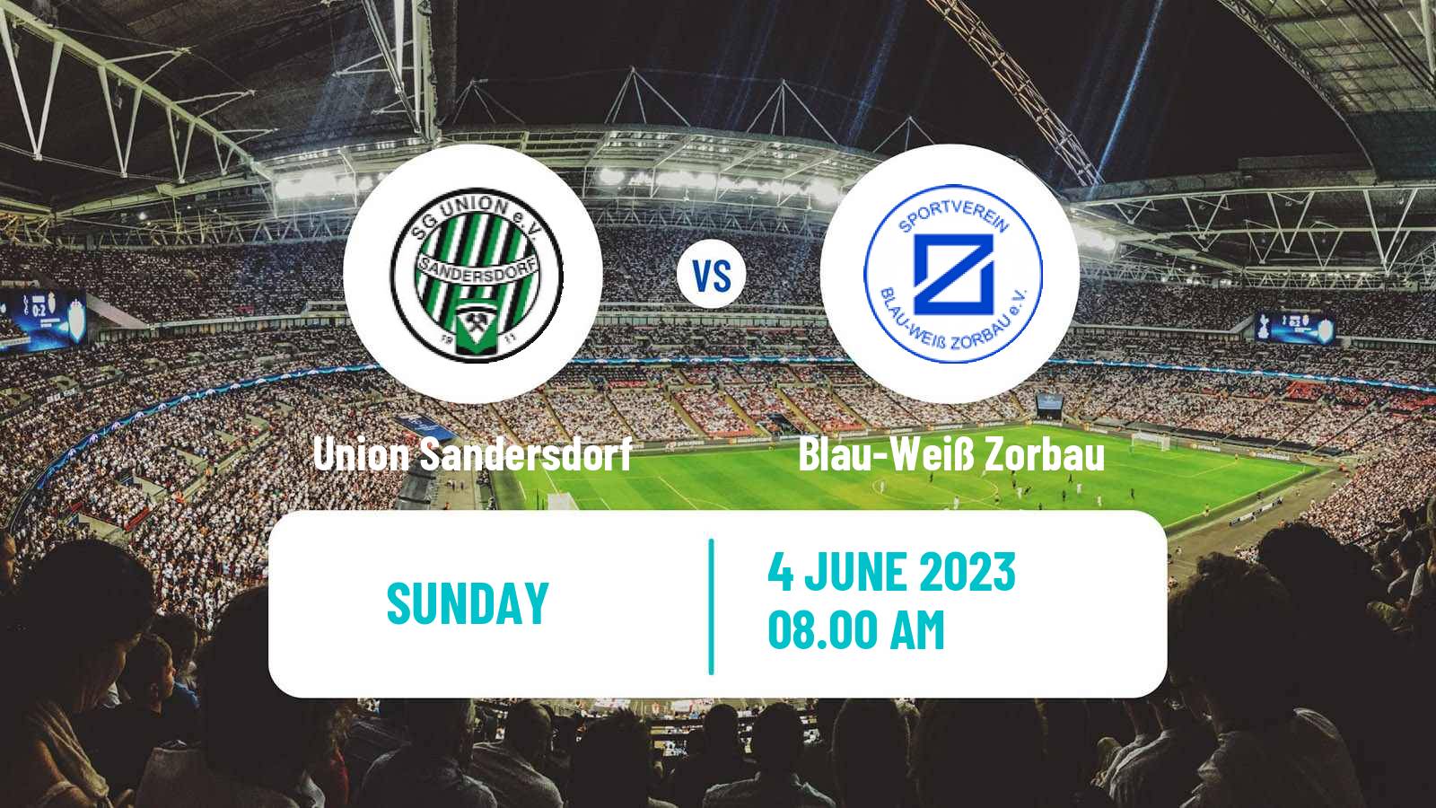 Soccer German Oberliga NOFV- Süd Union Sandersdorf - Blau-Weiß Zorbau