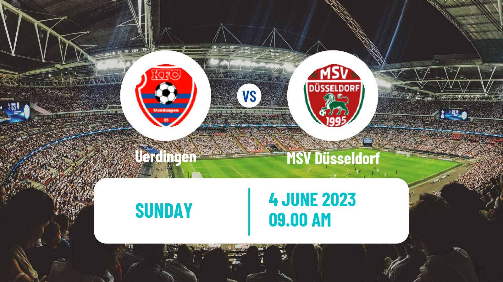 Soccer German Oberliga Niederrhein Uerdingen - MSV Düsseldorf