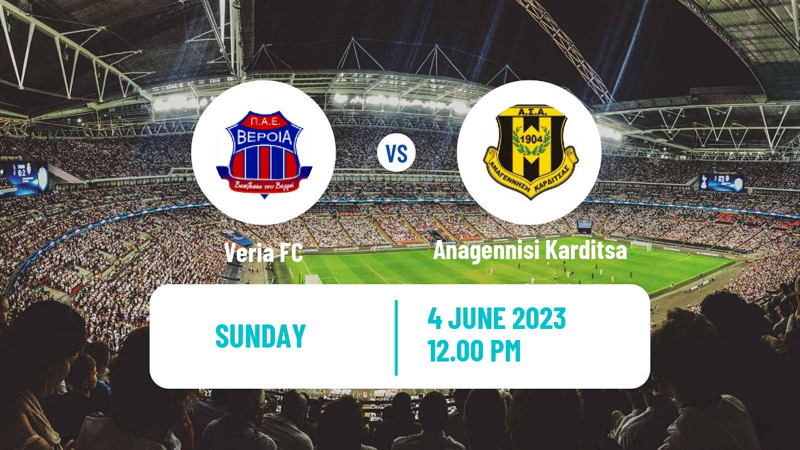 Soccer Greek Super League 2 Veria - Anagennisi Karditsa