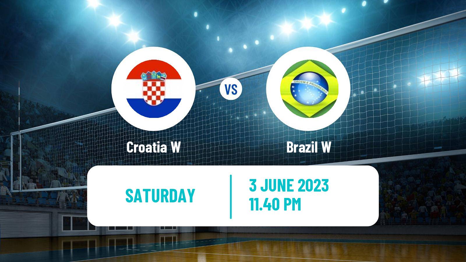 Volleyball Nations League Volleyball Women Croatia W - Brazil W
