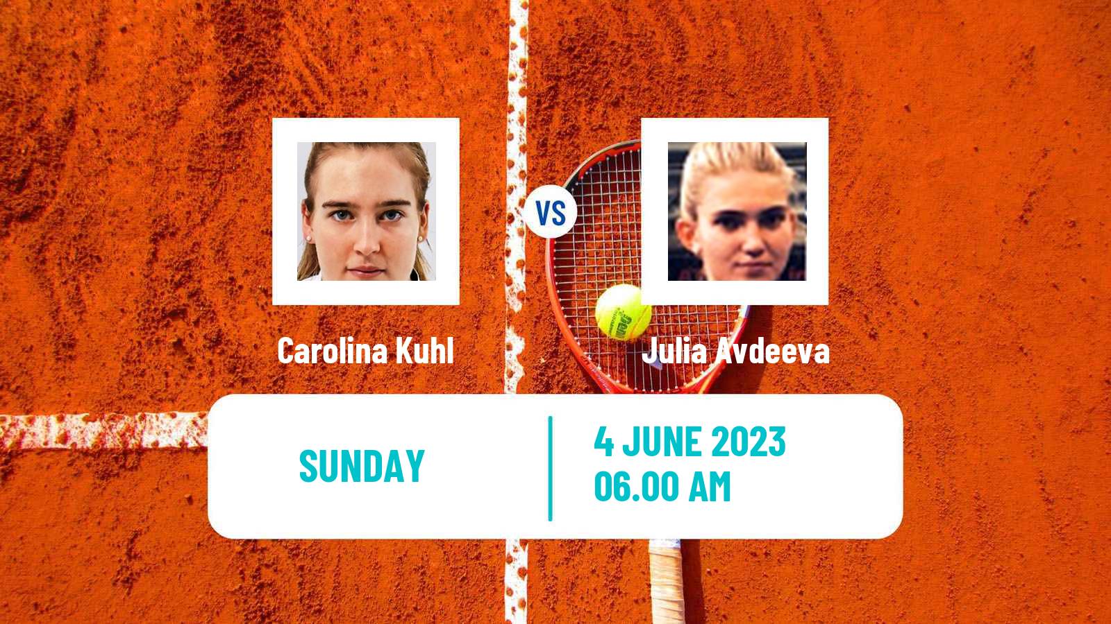 Tennis ITF W25 Troisdorf Women Carolina Kuhl - Julia Avdeeva