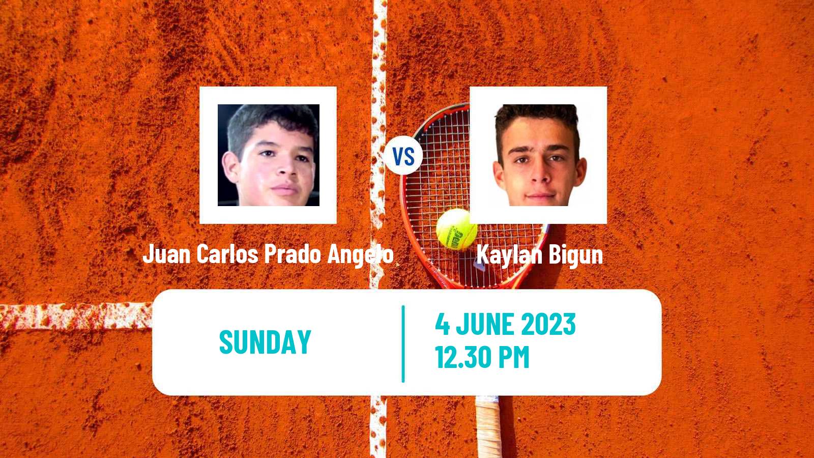 Tennis Boys Singles French Open Juan Carlos Prado Angelo - Kaylan Bigun