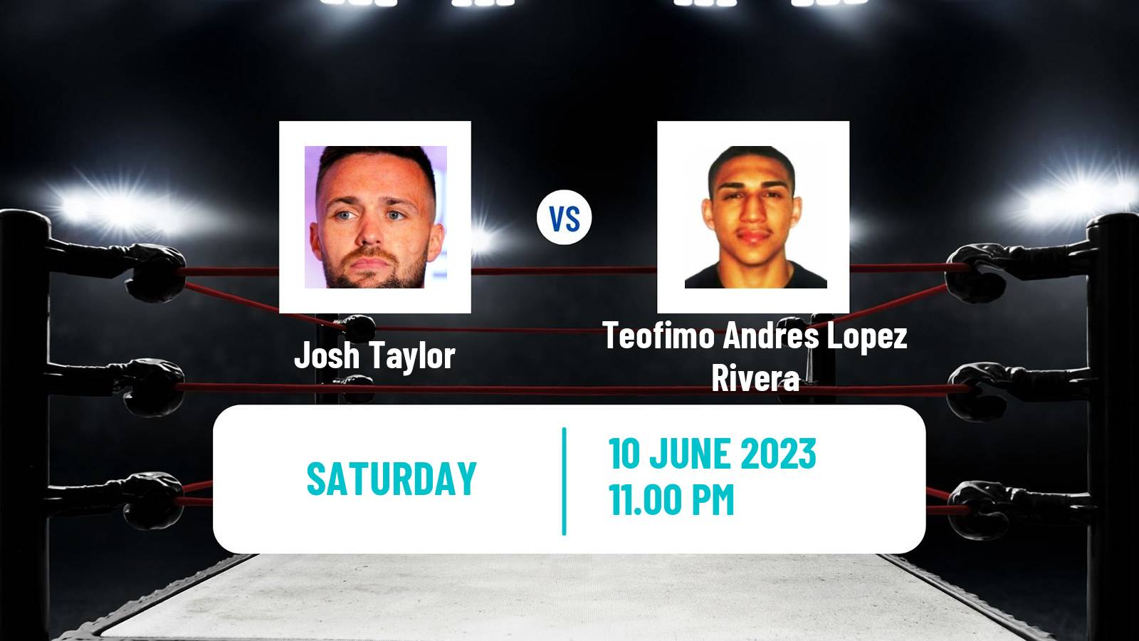 Boxing Super Lightweight WBO Title Men Josh Taylor - Teofimo Andres Lopez Rivera