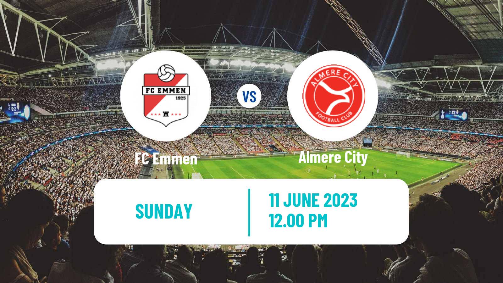 Soccer Dutch Eerste Divisie Emmen - Almere City