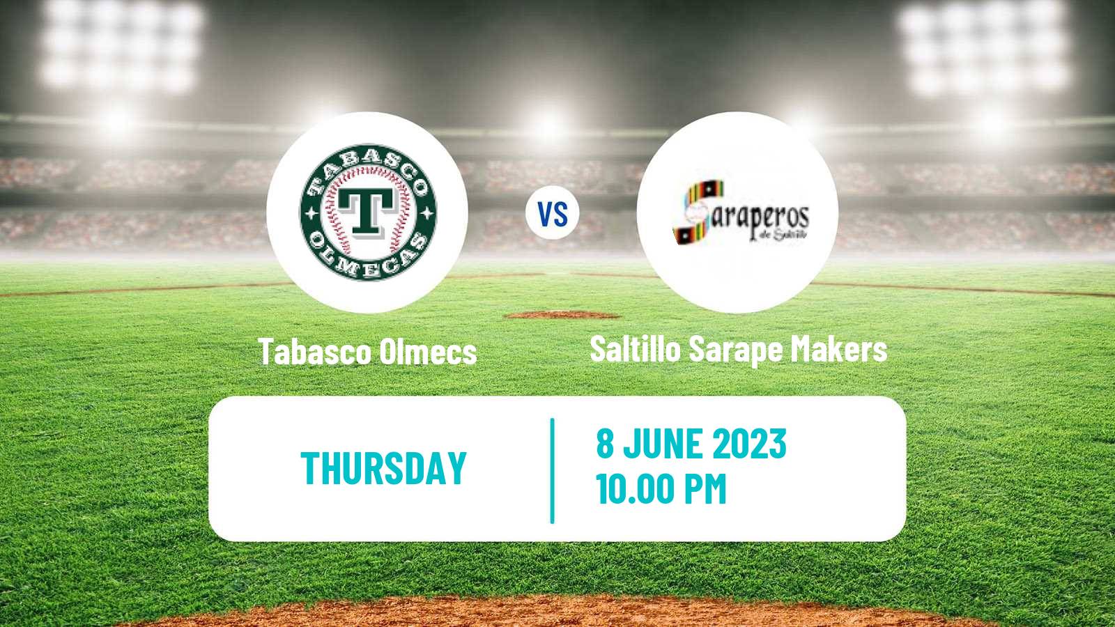 Baseball LMB Tabasco Olmecs - Saraperos de Saltillo