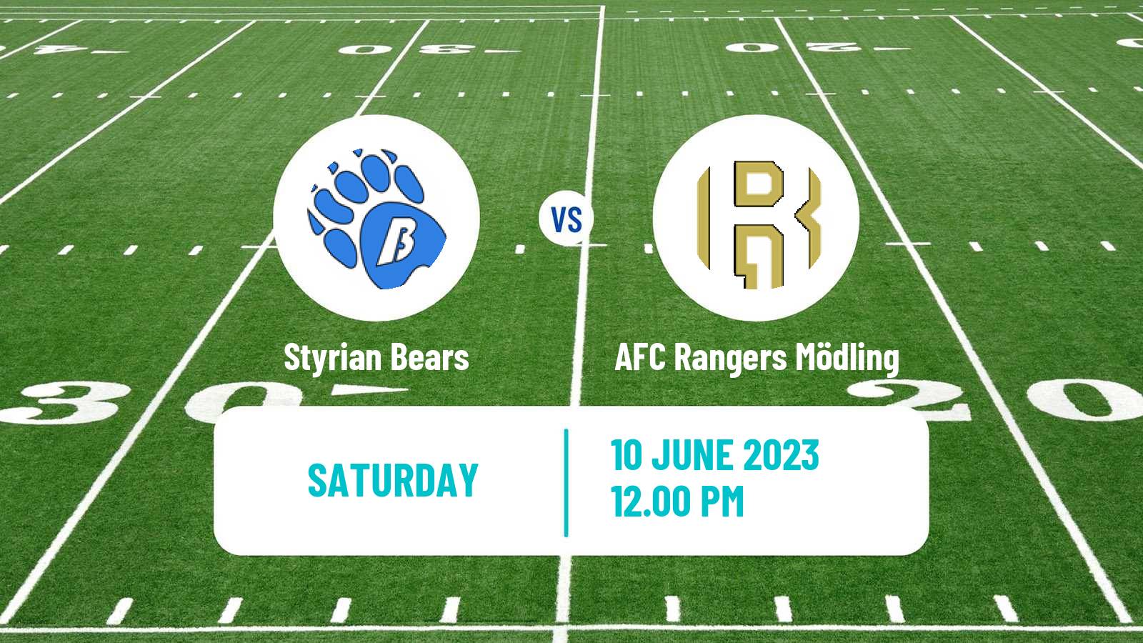 American football Austrian Football League Styrian Bears - AFC Rangers Mödling