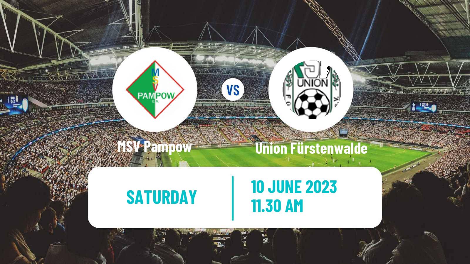 Soccer German Oberliga NOFV-Nord Pampow - Union Fürstenwalde