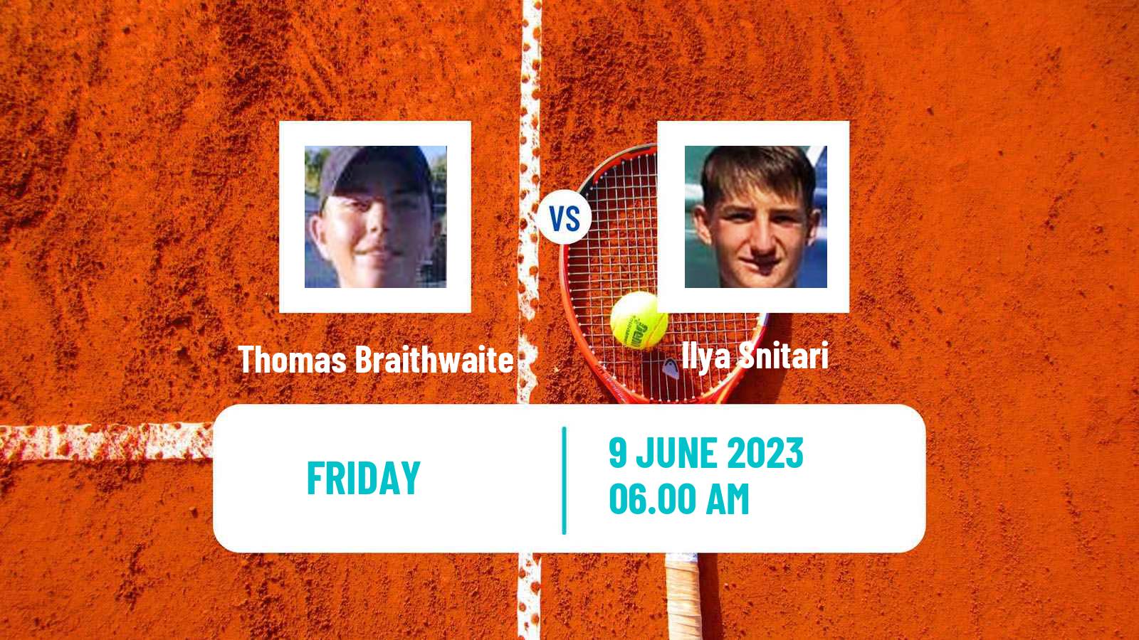Tennis ITF M15 Monastir 23 Men Thomas Braithwaite - Ilya Snitari
