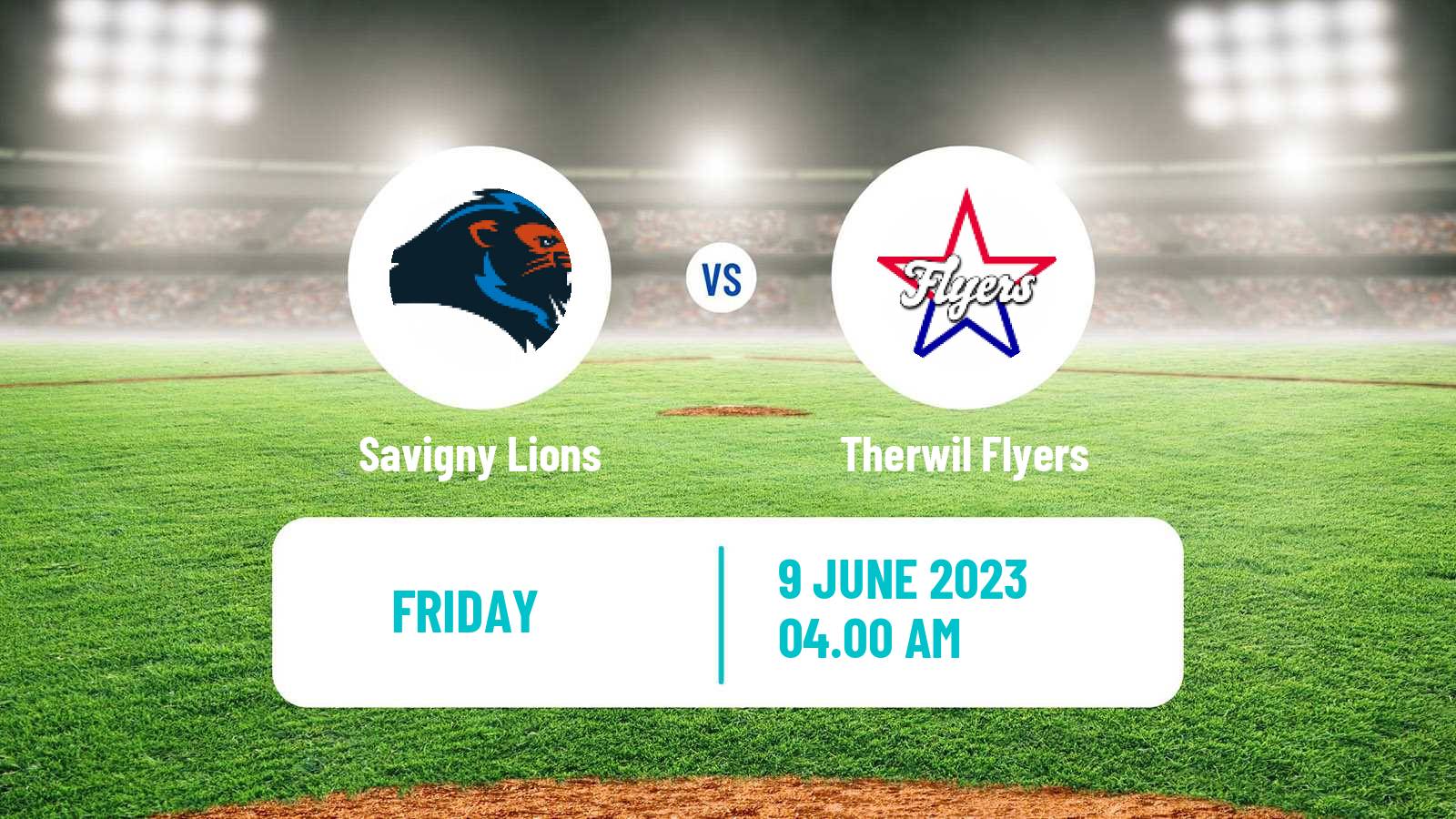 Baseball Confederation Cup Baseball Savigny Lions - Therwil Flyers
