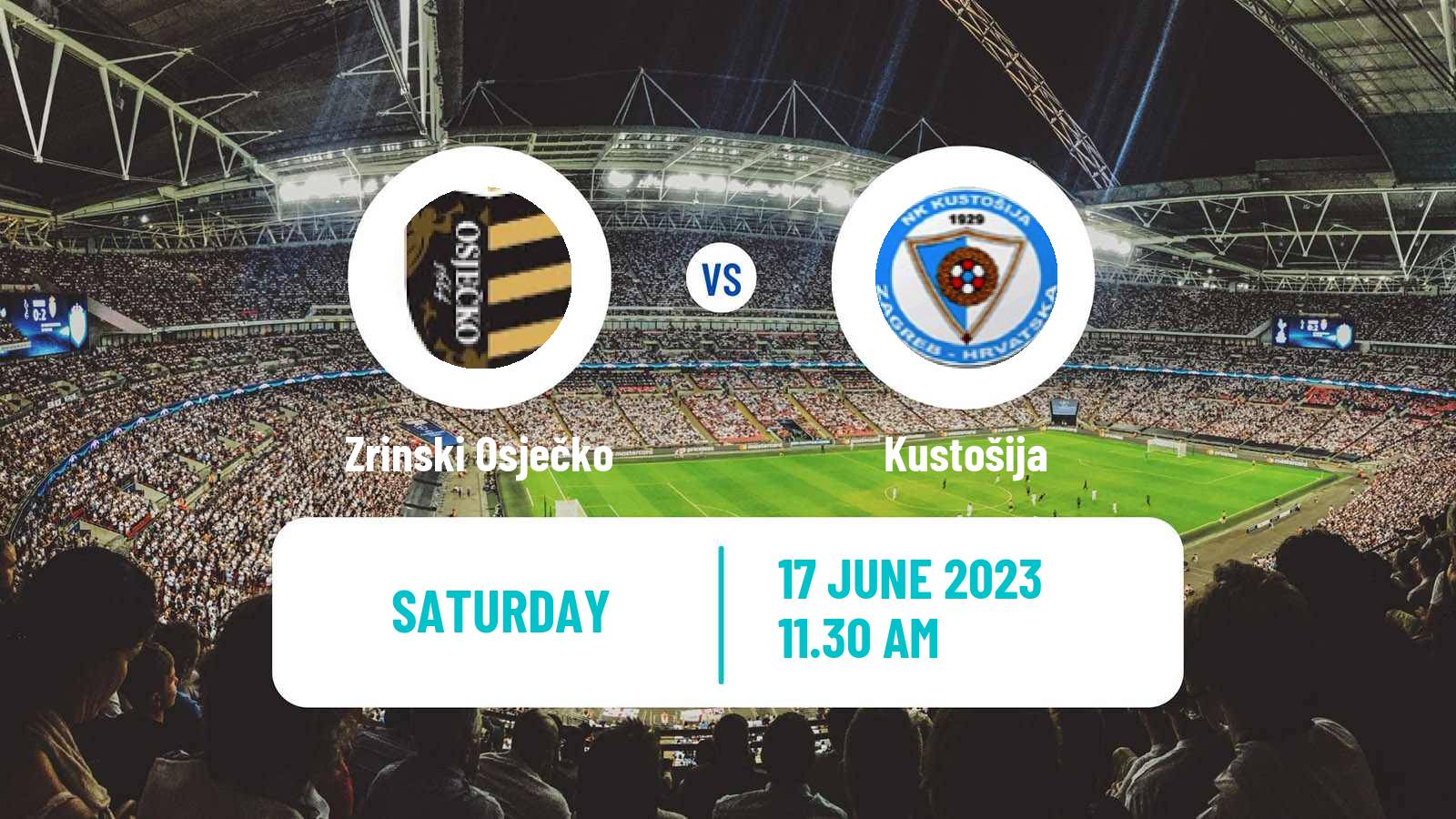 Soccer Croatian Prva NL Zrinski Osječko - Kustošija