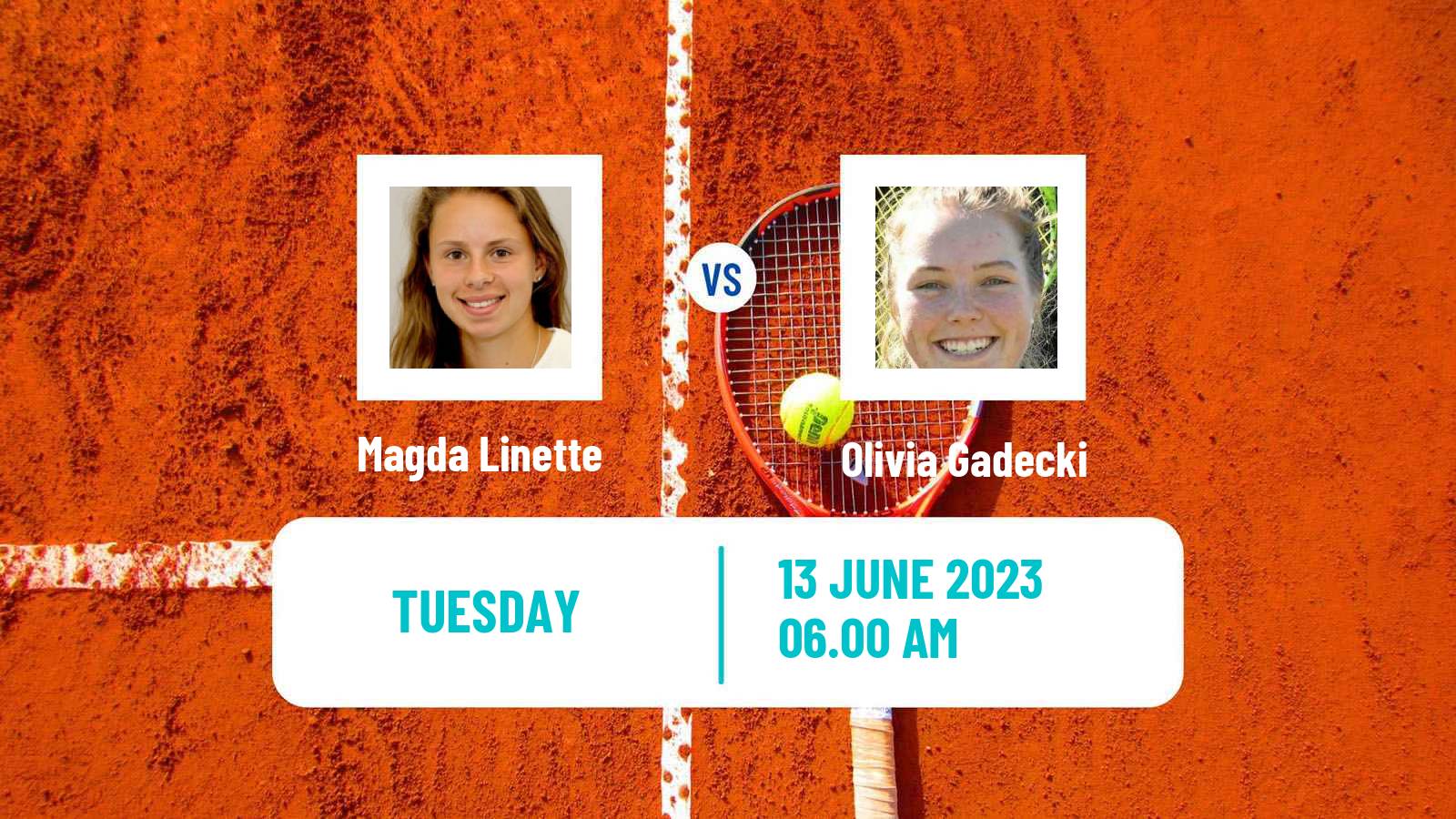Tennis WTA Nottingham Magda Linette - Olivia Gadecki