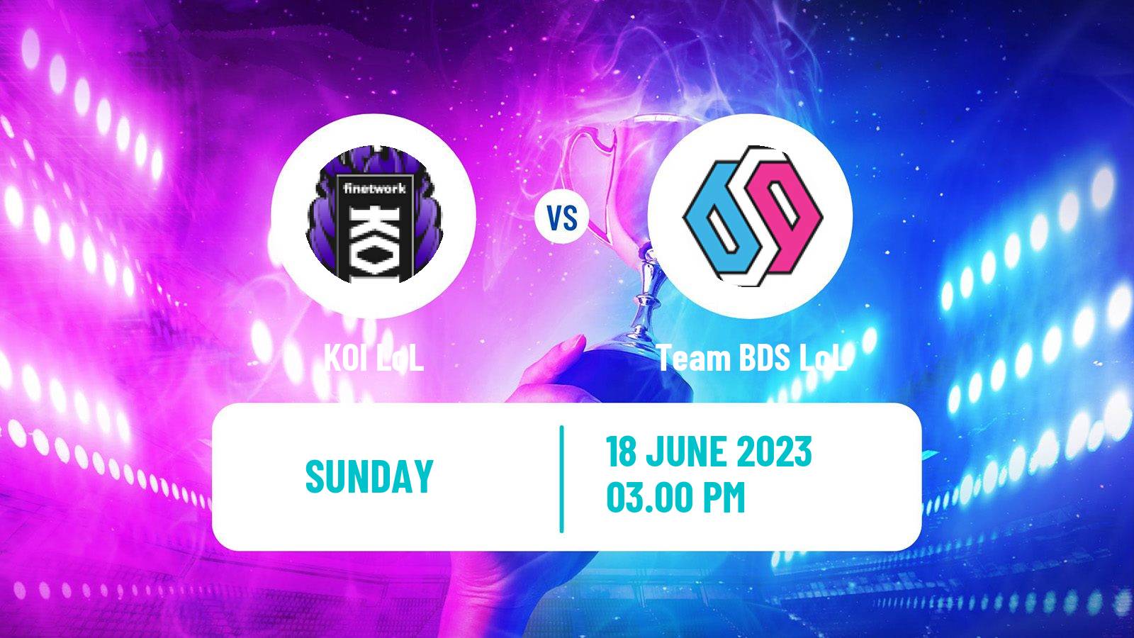 Esports League Of Legends Lec KOI - Team BDS