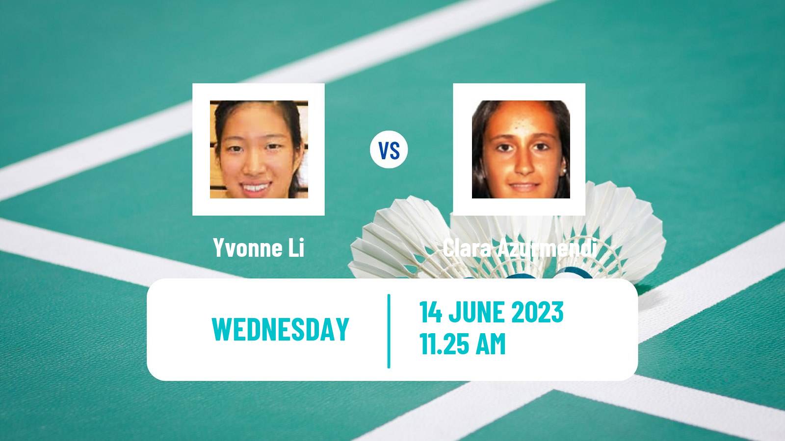 Badminton BWF World Tour Indonesia Open Women Yvonne Li - Clara Azurmendi