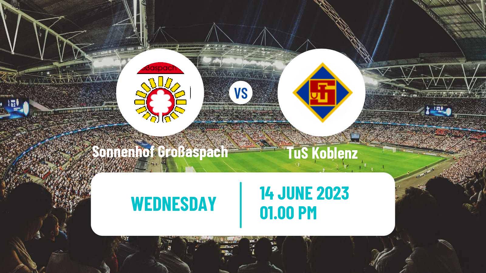 Soccer German Oberliga Play Offs Sonnenhof Großaspach - TuS Koblenz