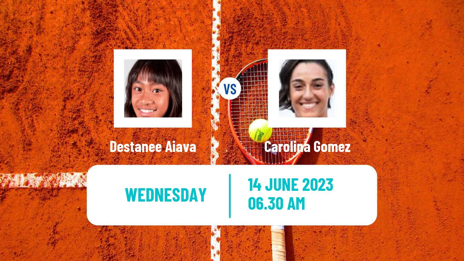Tennis ITF W60 Madrid Women Destanee Aiava - Carolina Gomez