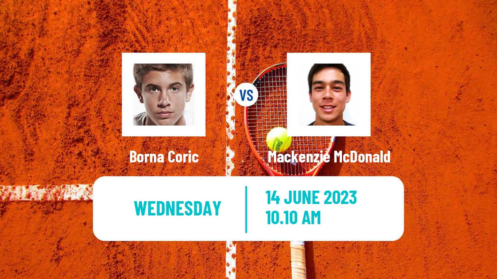 Tennis ATP Hertogenbosch Borna Coric - Mackenzie McDonald