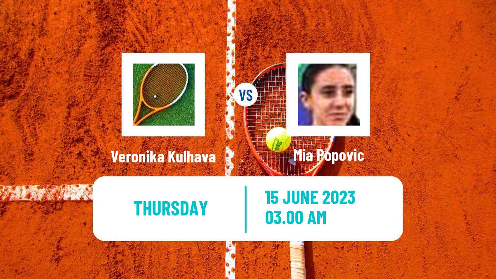 Tennis ITF W15 Kursumlijska Banja 7 Women Veronika Kulhava - Mia Popovic