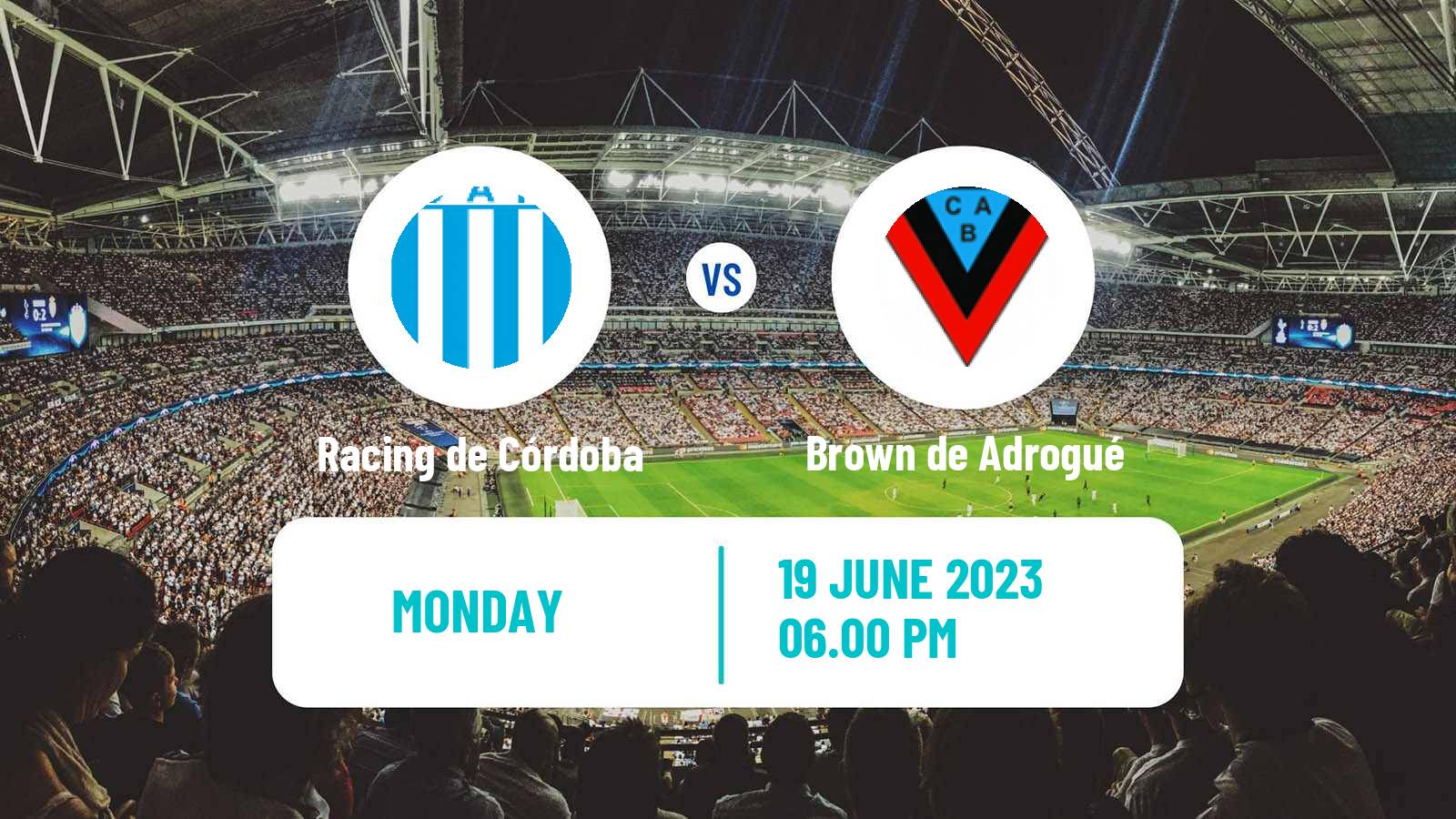 Soccer Argentinian Primera Nacional Racing de Córdoba - Brown de Adrogué