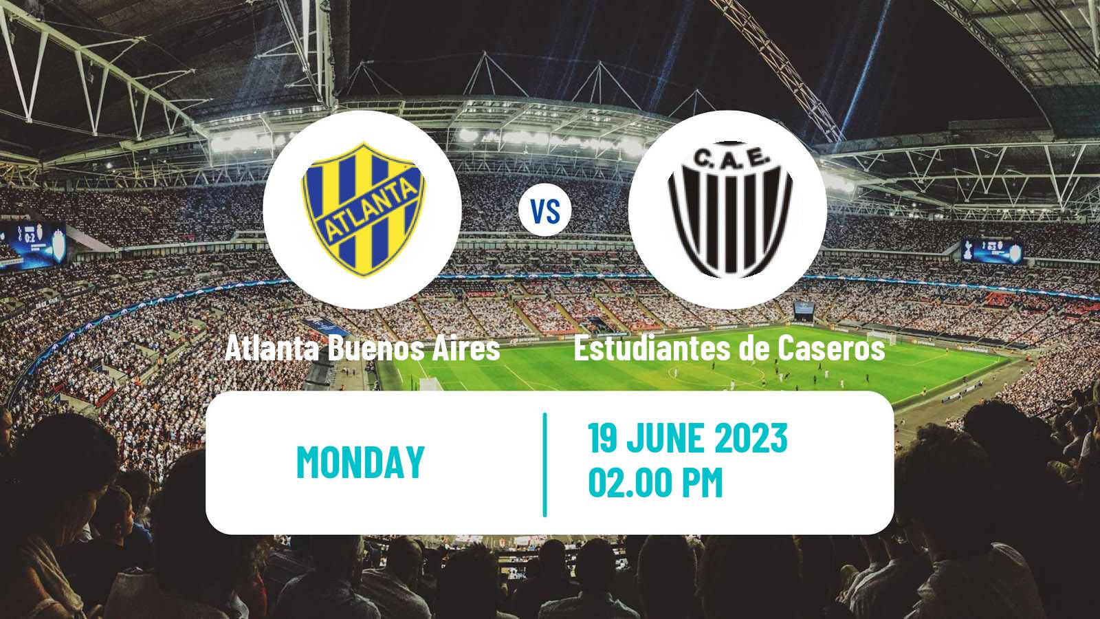Soccer Argentinian Primera Nacional Atlanta Buenos Aires - Estudiantes de Caseros