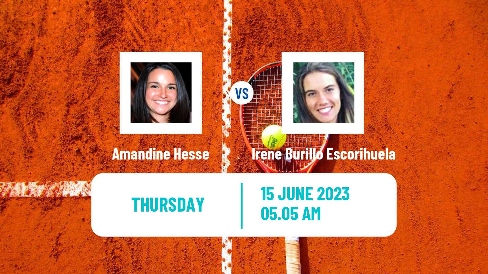 Tennis ITF W60 Biarritz Women Amandine Hesse - Irene Burillo Escorihuela