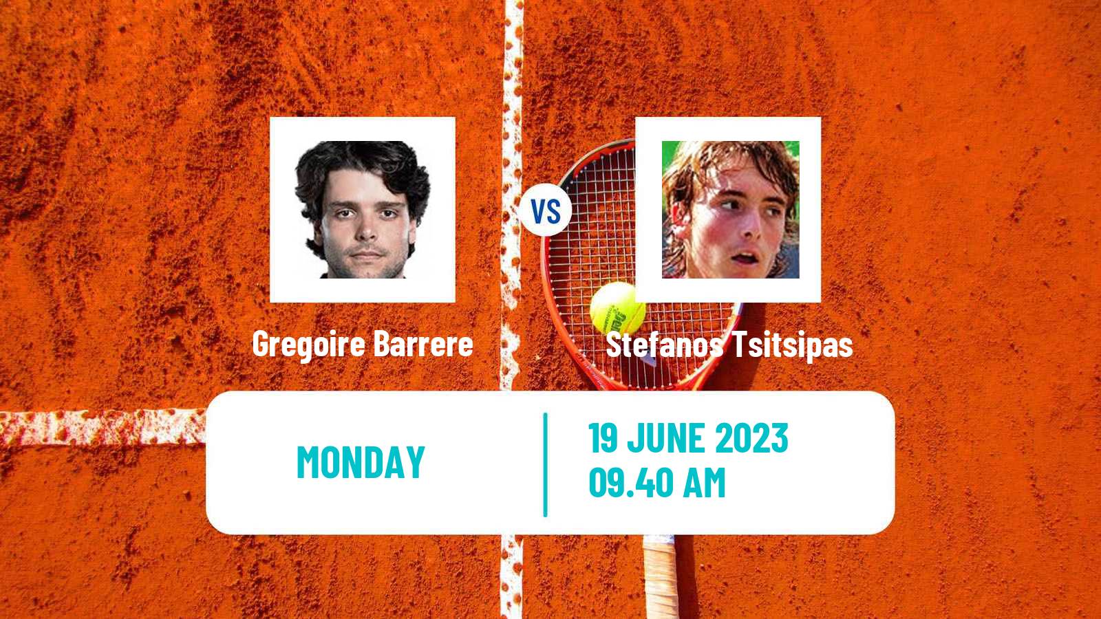 Tennis ATP Halle Gregoire Barrere - Stefanos Tsitsipas