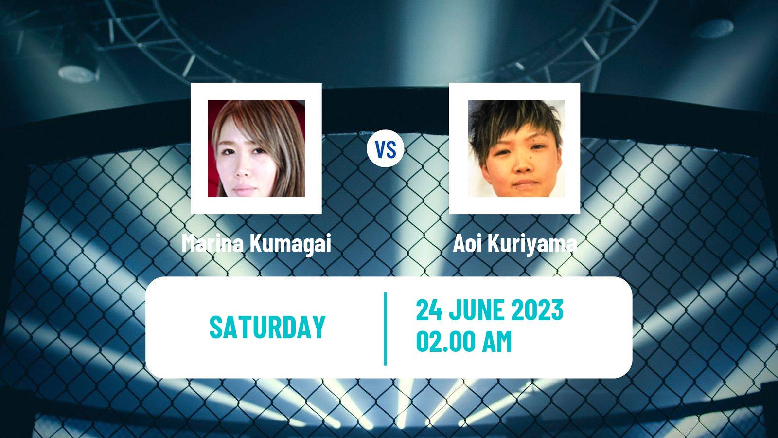 MMA Bantamweight Rizin Women Marina Kumagai - Aoi Kuriyama