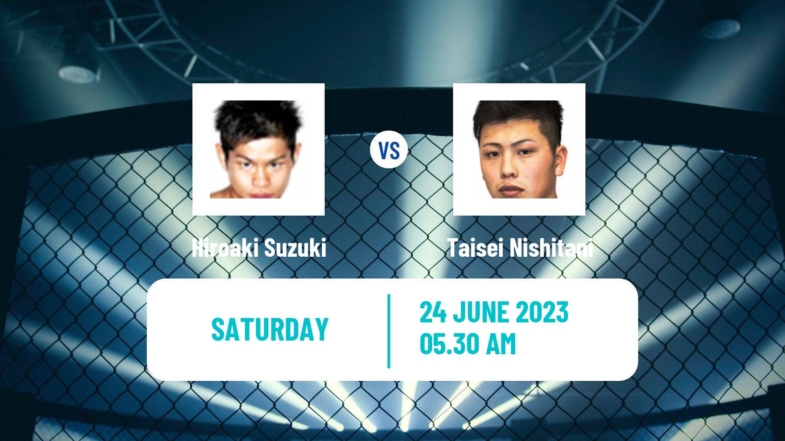 MMA Featherweight Rizin Men Hiroaki Suzuki - Taisei Nishitani