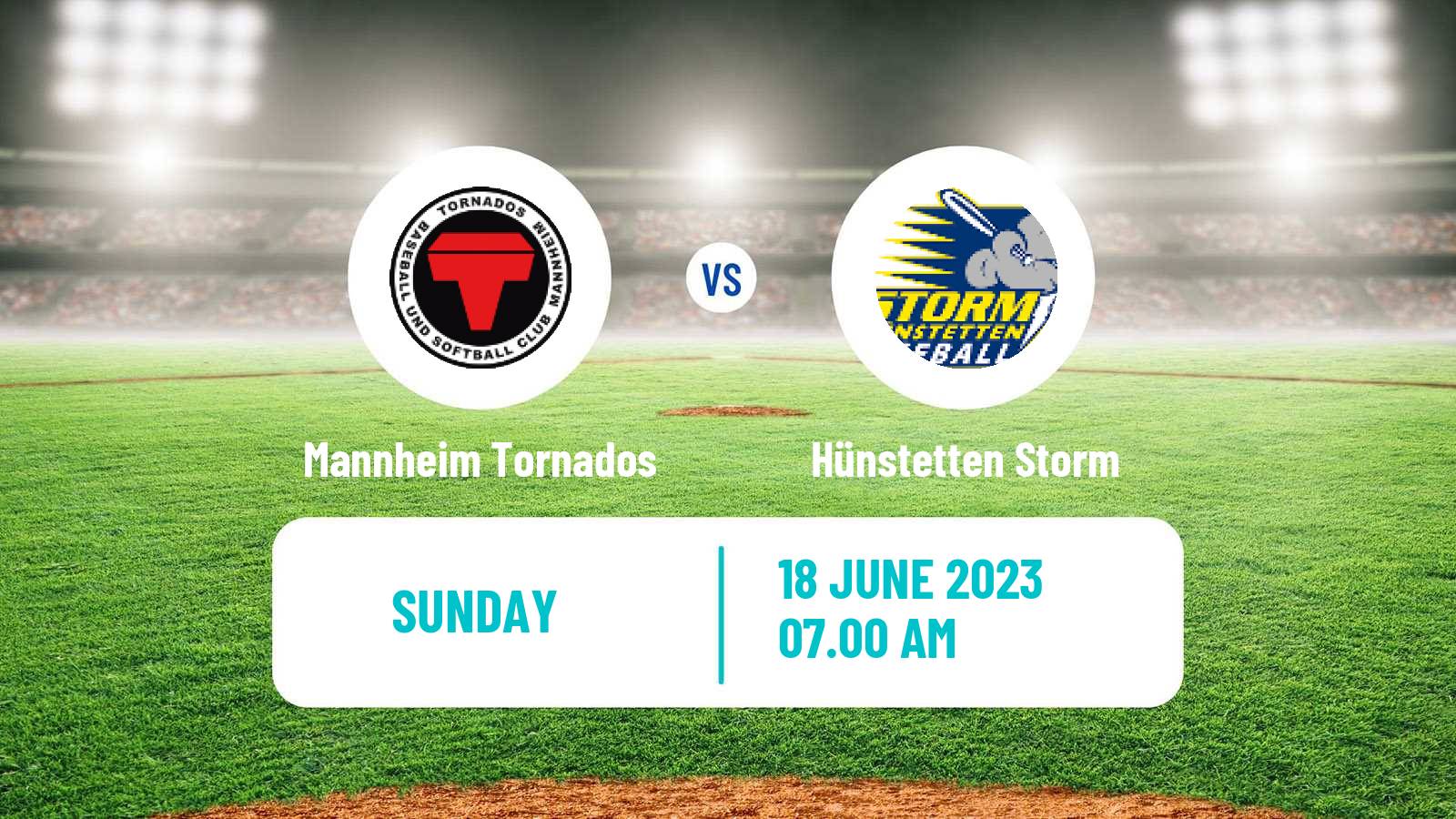 Baseball German Bundesliga South Baseball Mannheim Tornados - Hünstetten Storm