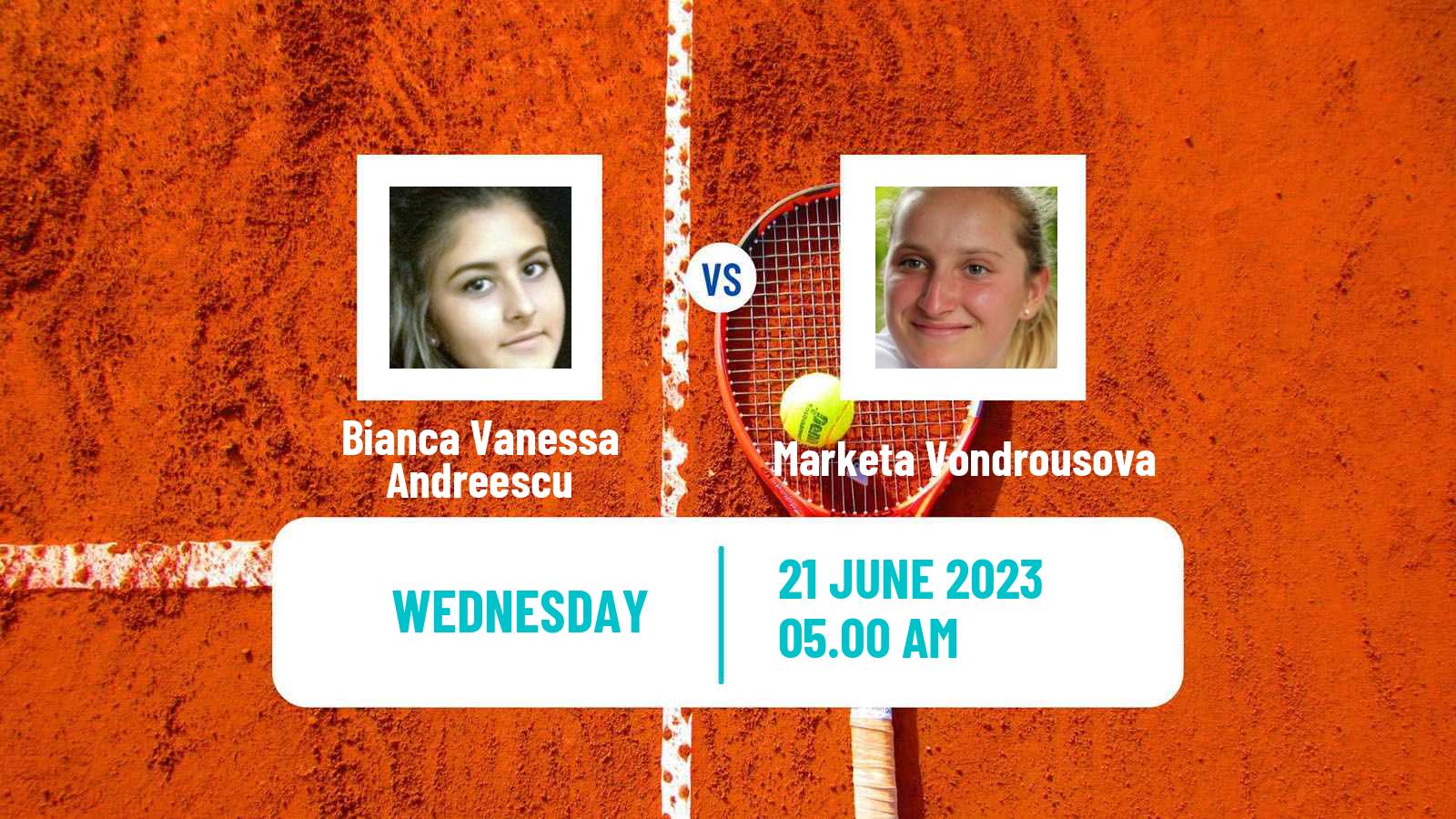 Tennis WTA Berlin Bianca Vanessa Andreescu - Marketa Vondrousova